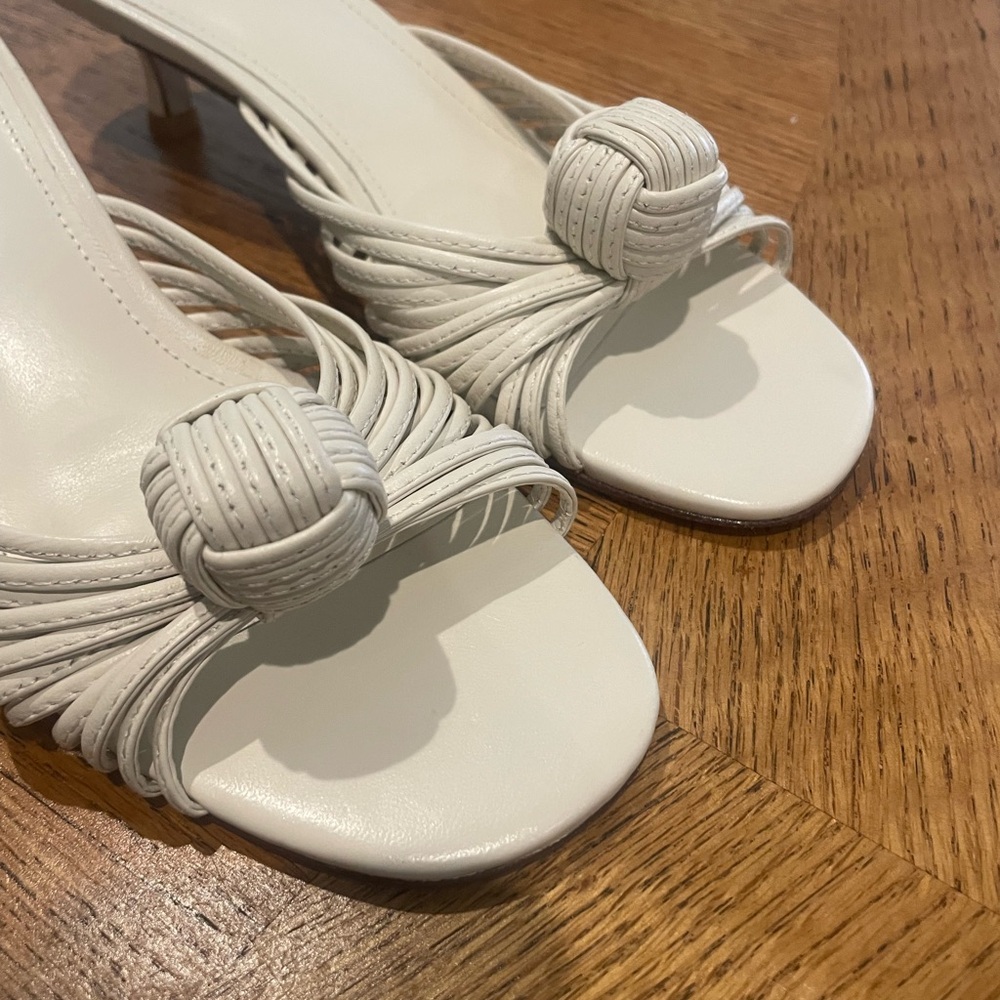Larroude Cream Knotted Heels - Picture 6 of 9